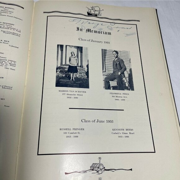 Monroe High School Yearbook Rochester New York 1931 Monrolog Hardback u - Picture 10 of 12